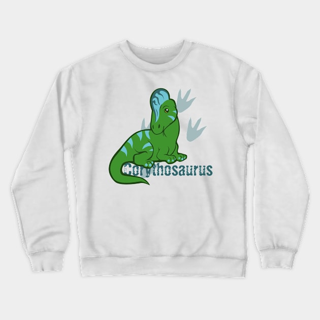 Cute Corythosaurus Crewneck Sweatshirt by SakuraDragon